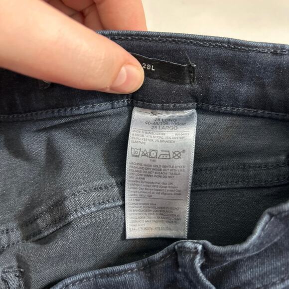 Banana Republic Devon Legging 28 LONG Faded Black Stretch Denim 28L - Picture 15 of 15